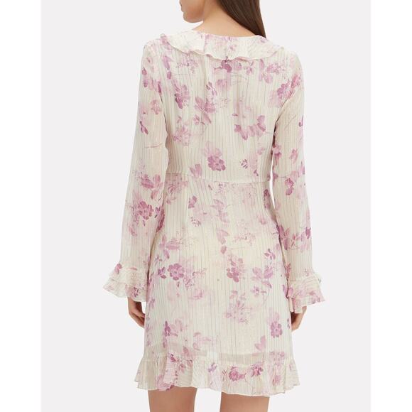 Rococo Sand Lilac Floral Mini Cover Up Dress Purple Size P - Picture 4 of 9